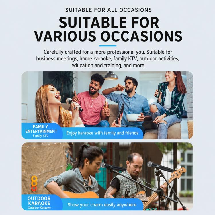 GE5 1 to 2 Wireless 2.4G Handheld Microphone
