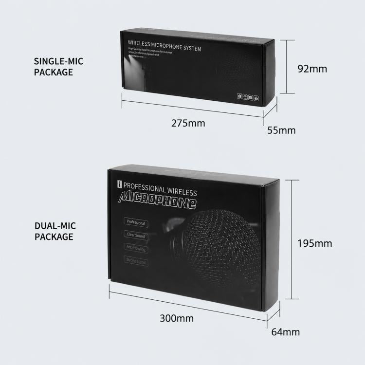 GE5 1 to 2 Wireless 2.4G Handheld Microphone