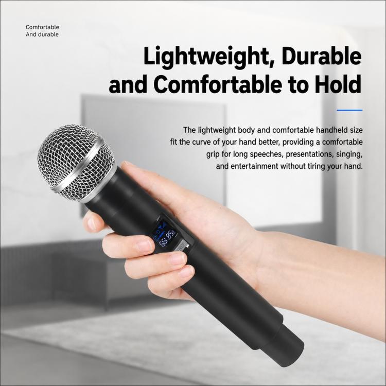 V8 1 to 2 VHF Wireless Handheld Microphone