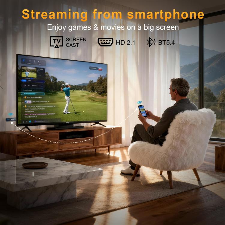 HS89 T15 Android 14 Mini HD TV Stick with Remote Control, RK3539 Cortex-A55 Quad-Core, 2GB+16GB, 4GB+32GB