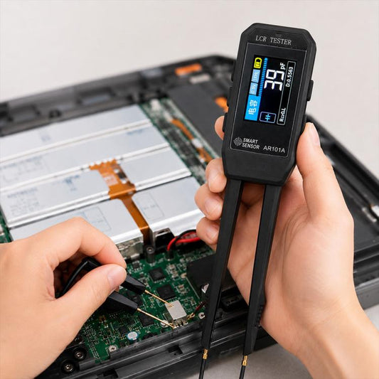 SMART SENSOR AR101A Digital Tweezers LCR Tester SMD Component Test Tweezers