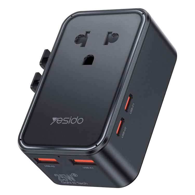 Yesido MC47 4-Port 25W GaN Fast Charger Universal Travel Adapter, MC47