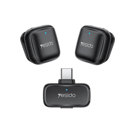 Yesido KR29 1 to 2 Standard Noise Reduction Wireless Lavalier Microphone with Type-C Receiver