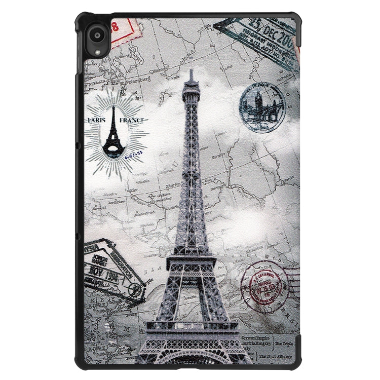 Custer Painted 3-Fold Holder Smart Leather Tablet Case, For Lenovo Tab P11 Pro (TB-XJ706F), For Lenovo Tab P11 TB-J606F / TB-J607Z