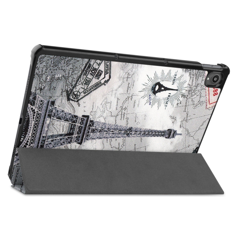 Custer Painted 3-Fold Holder Smart Leather Tablet Case, For Lenovo Tab P11 Pro (TB-XJ706F), For Lenovo Tab P11 TB-J606F / TB-J607Z