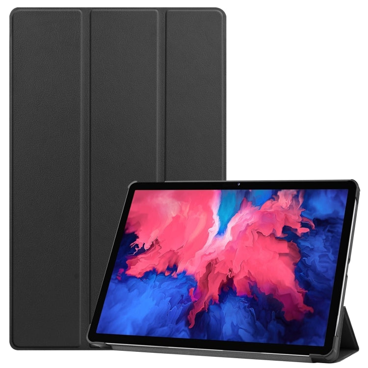 Custer Texture Horizontal Flip Leather Case with Three-folding Holder & Sleep / Wake-up Function, For Lenovo Tab P11 Pro (TB-XJ706F), For Lenovo Tab P11 (TB-J606F)