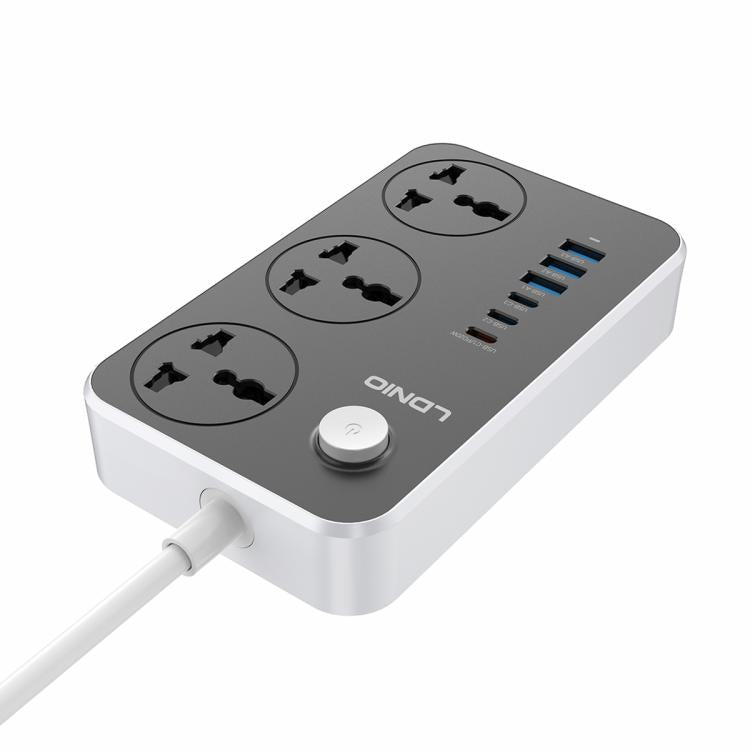 LDNIO SC3604C 2500W 6 x USB Ports 3 x AC Universal Power Socket, Cable Length: 2m, US Plug, EU Plug, UK Plug