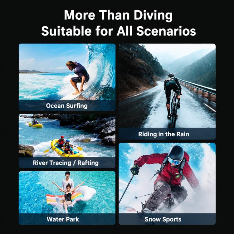 Waterproof Housing 60m Underwater Cameras Cover with Buoyancy Bar, For DJI Osmo Action 6, For DJI Osmo Action 5 Pro / 4 / 3