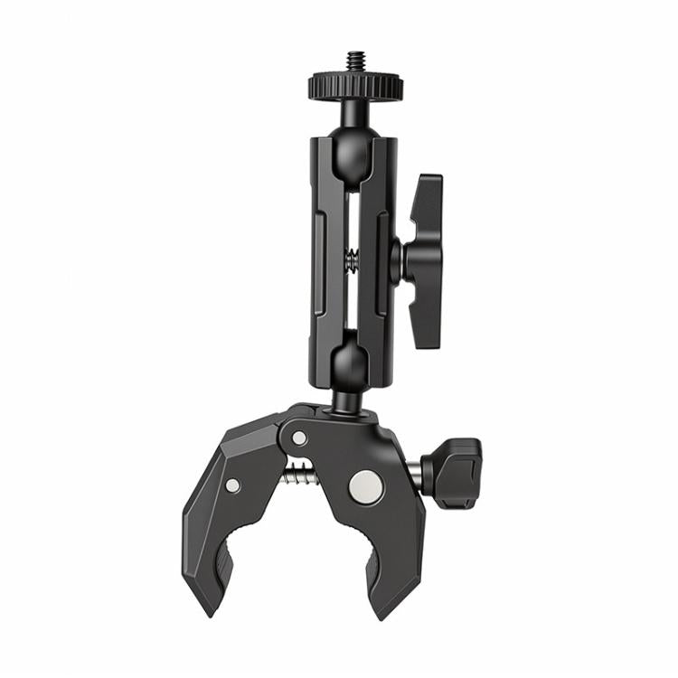 Aluminum Alloy Heavy-Duty Crab-Claw Clamp Motorcycle Handlebar Mount for DJI, Insta360, GoPro And Other Action Cameras