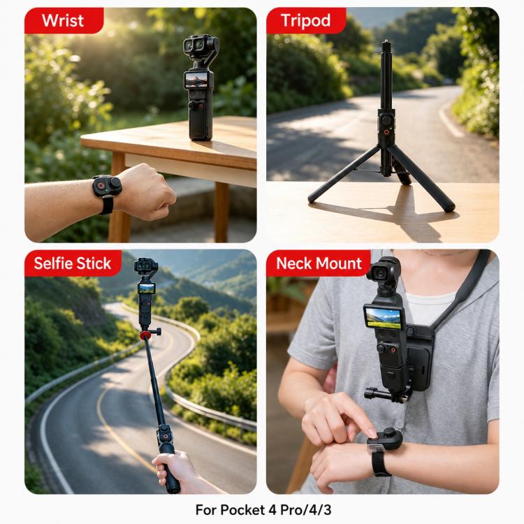 Xasurg Wireless Bluetooth Remote Control, For DJI Osmo Pocket 4P / 4 / 3
