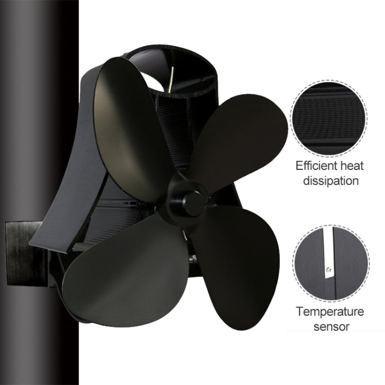 YL-105 4-Blade Aluminum Heat Powered Fireplace Stove Fan, YL-105 (Gold), YL-105 (Rose Red), YL-105 (Silver), YL-105(White), YL-105 (Black), YL-105 (Bronze), YL-105 (Grey)