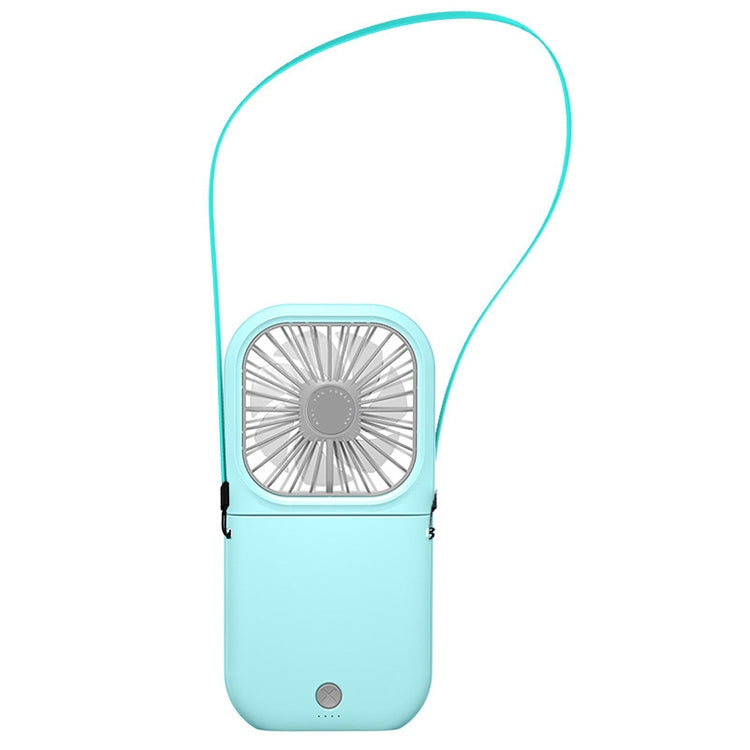 F20 Electroplating Handheld Fan Portable Desktop Folding Mute USB Hanging Neck Fan, F20 (White), F20 (Pink), F20 (Green), F20 (Blue)