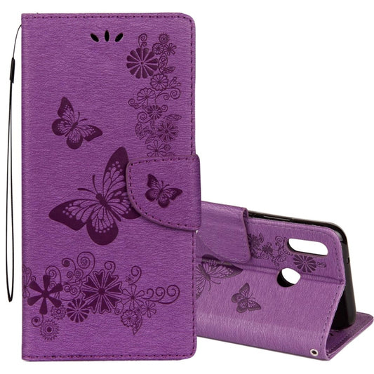 For Huawei  P20 Lite Vintage Embossed Floral Butterfly Pattern Horizontal Flip Leather Case with Card Slot & Holder & Wallet & Lanyard , For P20 Lite