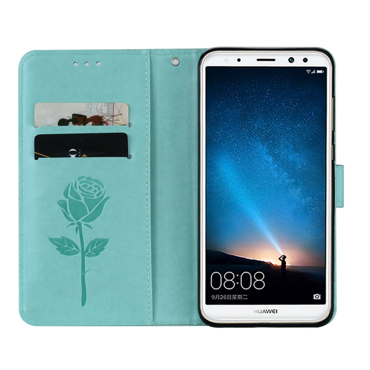 For Huawei Mate 10 Lite Rose Embossed Horizontal Flip Environmental PU Leather Case with Holder & Card Slots & Wallet, For Mate 10 Lite, For Huawei Mate 10 Lite, For HAW0148_B1, Huawei Mate 10 Lite