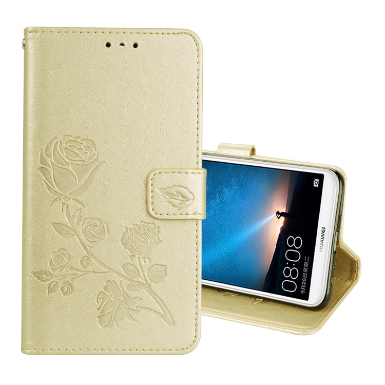 For Huawei Mate 10 Lite Rose Embossed Horizontal Flip Environmental PU Leather Case with Holder & Card Slots & Wallet, For Mate 10 Lite, For Huawei Mate 10 Lite, For HAW0148_B1, Huawei Mate 10 Lite