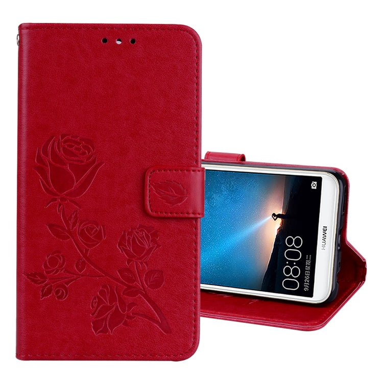 For Huawei Mate 10 Lite Rose Embossed Horizontal Flip Environmental PU Leather Case with Holder & Card Slots & Wallet, For Mate 10 Lite, For Huawei Mate 10 Lite, For HAW0148_B1, Huawei Mate 10 Lite