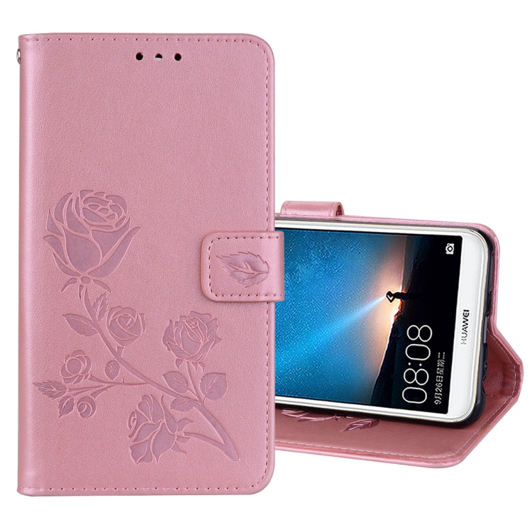 For Huawei Mate 10 Lite Rose Embossed Horizontal Flip Environmental PU Leather Case with Holder & Card Slots & Wallet, For Mate 10 Lite, For Huawei Mate 10 Lite, For HAW0148_B1, Huawei Mate 10 Lite