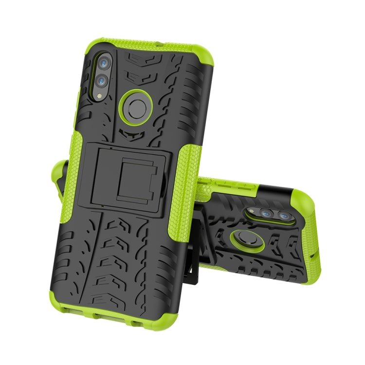Tire Texture TPU+PC Shockproof Case for Huawei Honor 10 Lite / P Smart (2019), with Holder, For Honor 10 Lite