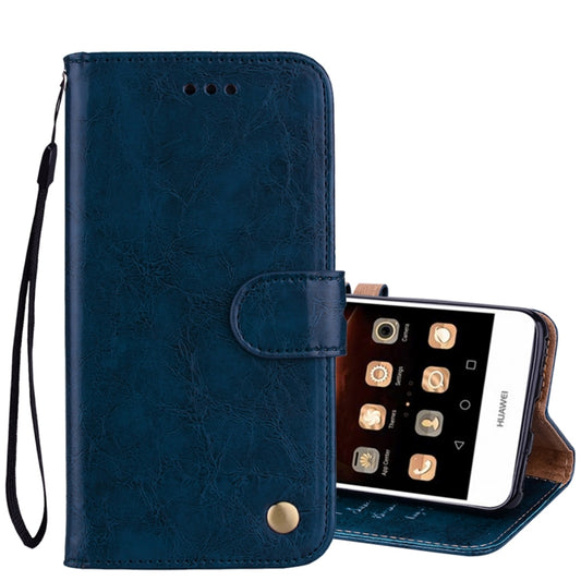 For Huawei  Y5 (2017) / Y6 (2017) Business Style Oil Wax Texture Horizontal Flip Leather Case with Holder & Card Slots & Hand Strap, For Huawei Y5 (2017), For Huawei Y5 (2017) / Y6 (2017)
