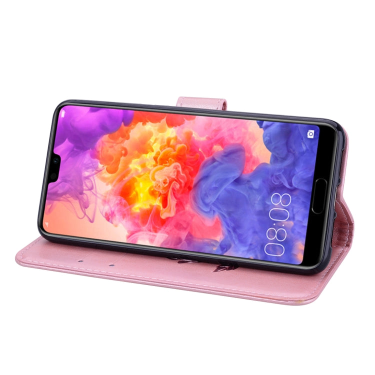 Rose Embossed Horizontal Flip PU Leather Case for Huawei P20, with Holder & Card Slots & Wallet, For Huawei P20, Huawei P20