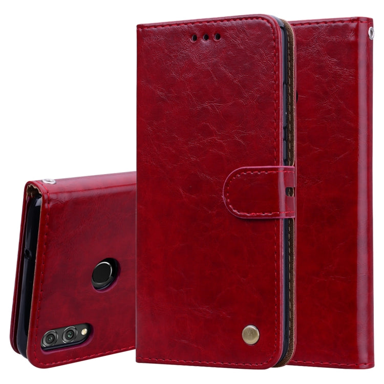 Business Style Oil Wax Texture Horizontal Flip Leather Case for Huawei Honor 8X, with Holder & Card Slots & Wallet, For Huawei Honor 8X