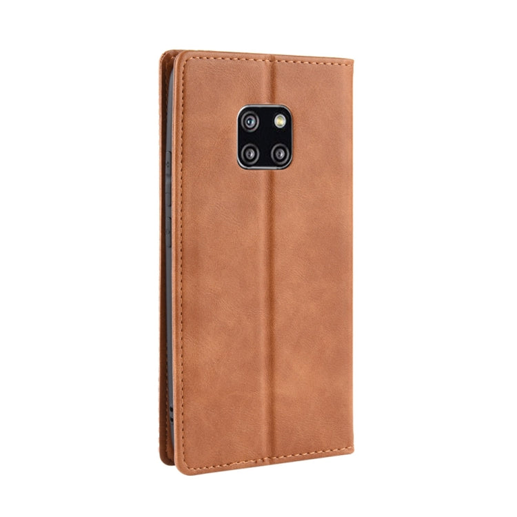 Magnetic Buckle Retro Texture Horizontal Flip Leather Case for Huawei Mate 20 Pro, with Holder & Card Slots & Wallet, For Huawei Mate 20 Pro