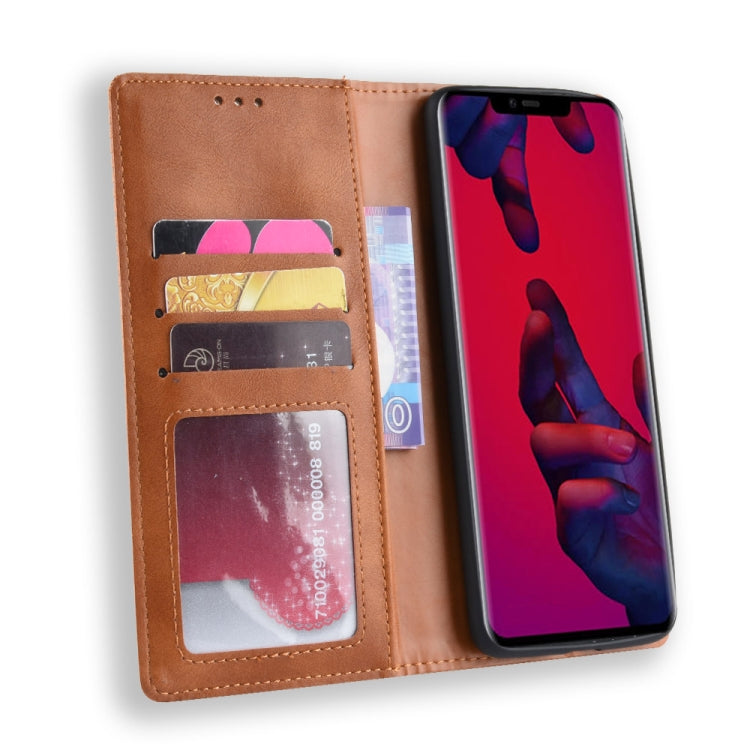 Magnetic Buckle Retro Texture Horizontal Flip Leather Case for Huawei Mate 20 Pro, with Holder & Card Slots & Wallet, For Huawei Mate 20 Pro