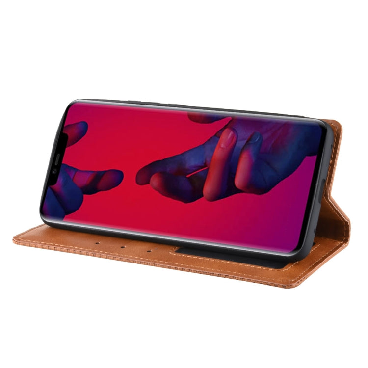 Magnetic Buckle Retro Texture Horizontal Flip Leather Case for Huawei Mate 20 Pro, with Holder & Card Slots & Wallet, For Huawei Mate 20 Pro