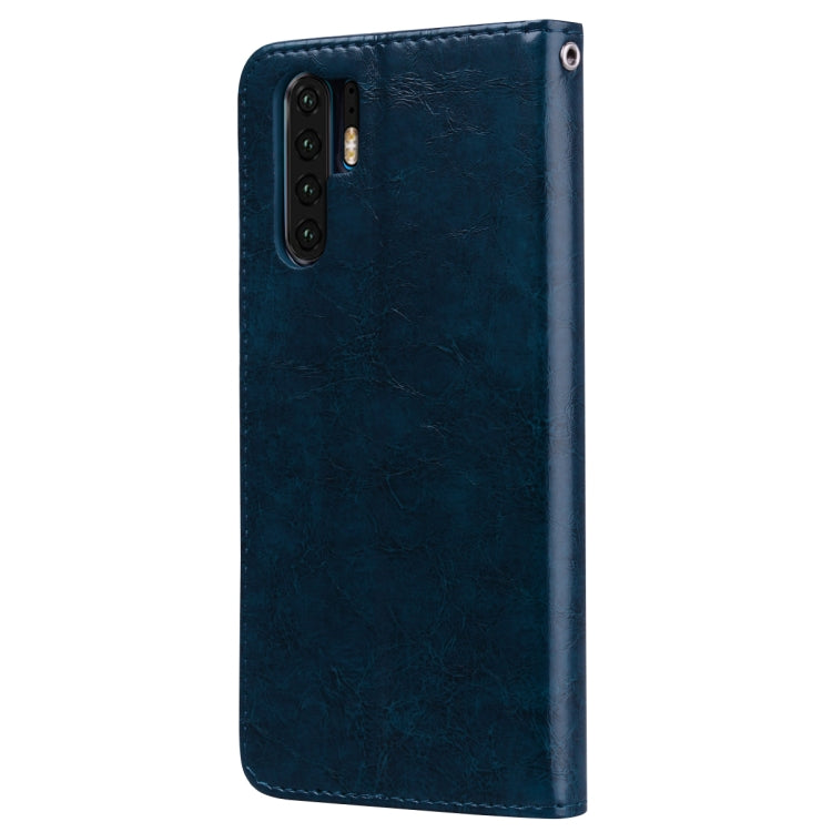 Business Style Oil Wax Texture Horizontal Flip Leather Case for Huawei P30 Pro, with Holder & Card Slots & Wallet, For Huawei P30 Pro