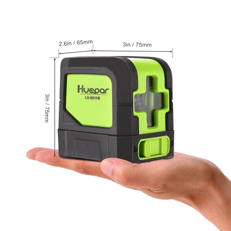 9011G 1V1H 15mW 2 Line Green Beam Laser Level Covering Walls and Floors