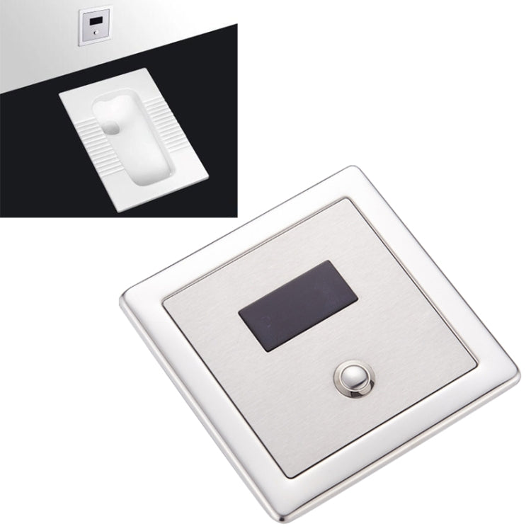Recessed Wall in Type Flush Valve for Auto-induction Toilet, with Automatic and Manual Function DC, Automatic & Manual DC