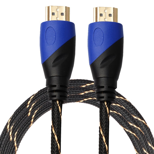 1.8m HDMI 1.4 Version 1080P Woven Net Line Blue Black Head HDMI Male to HDMI Male Audio Video Connector Adapter Cable, Length: 1.8m