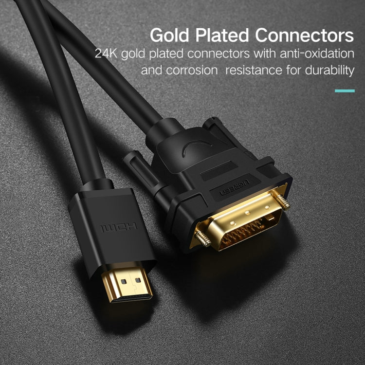 UGREEN DVI D(24+1) Male to HDMI Male HD 2K Two-way Interchanging Line,Length: 1.5m, Length: 1.5m