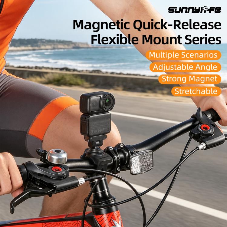 Sunnylife Magnetic Quick-Release Flexible Mount Series 360 Strap Wrap Band Mount Bike Tube Clip Holder For Insta360 X4 Air / X5 / Ace / Ace Pro 2 / 1, For Insta360 X4 Air / X5 / Ace / Ace Pro 2 / 1