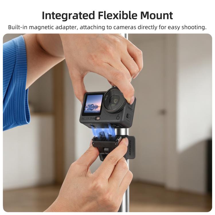 Sunnylife Magnetic Quick-Release Flexible Mount Series 360 Strap Wrap Band Mount Bike Tube Clip Holder For Insta360 X4 Air / X5 / Ace / Ace Pro 2 / 1, For Insta360 X4 Air / X5 / Ace / Ace Pro 2 / 1