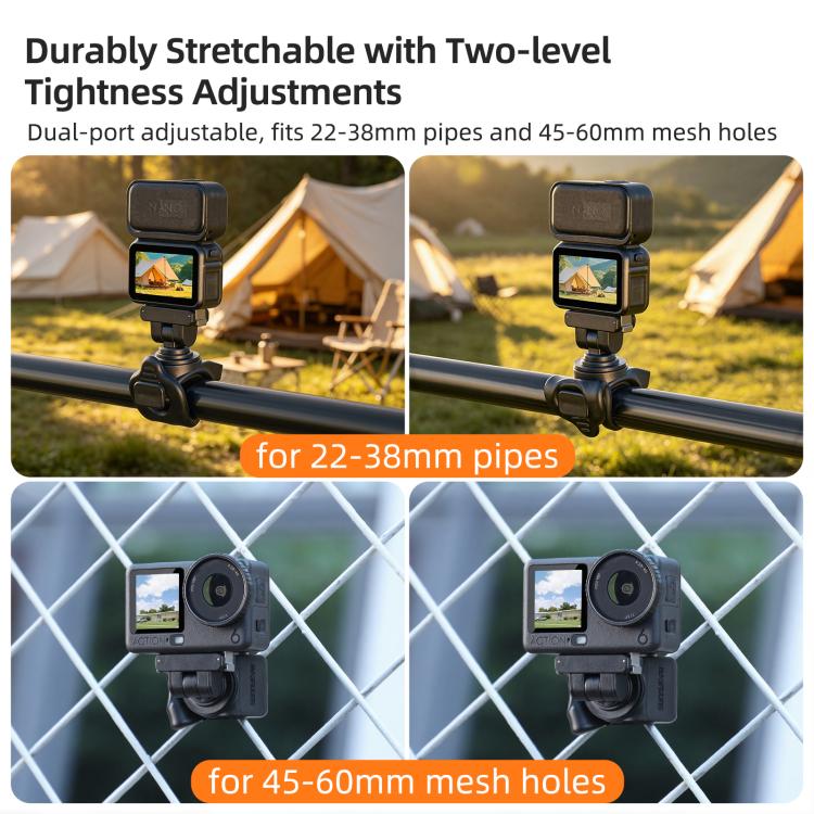 Sunnylife Magnetic Quick-Release Flexible Mount Series 360 Strap Wrap Band Mount Bike Tube Clip Holder For Insta360 X4 Air / X5 / Ace / Ace Pro 2 / 1, For Insta360 X4 Air / X5 / Ace / Ace Pro 2 / 1