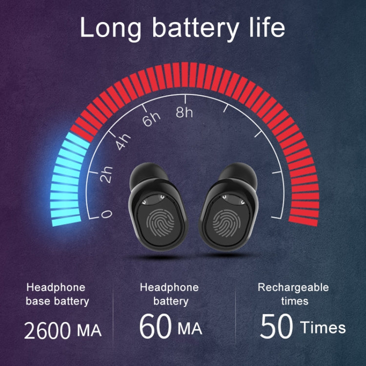 G10 TWS Bluetooth 5.0 Wireless Bluetooth Earphone with Charging Box, Support Digital Display & HD Call & Power Bank, G10