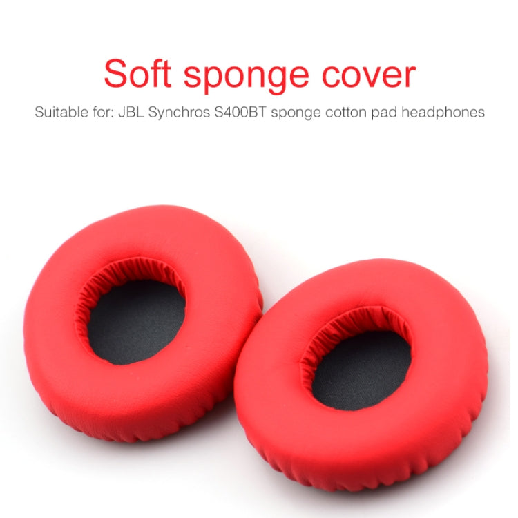 2pcs For JBL Synchros S400BT Headphones Imitation Leather + Memory Foam Soft Earphone Protective Cover Earmuffs, For Synchros S400BT Black, For Synchros S400BT Grey, For Synchros S400BT Red, For Synchros S400BT White