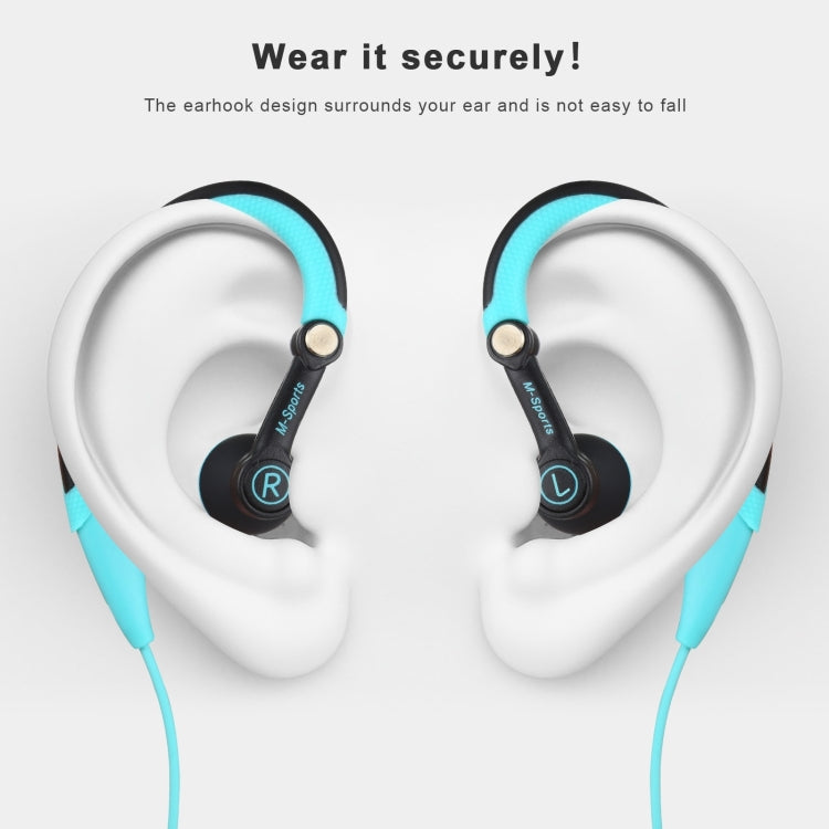 Mucro Type-C Plug In-Ear Sport Earhook Wired Stereo Headphones for Jogging Gym, Type-C