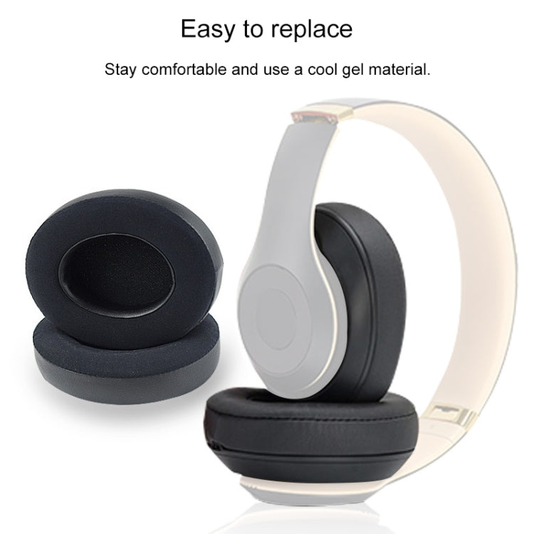 2 PCS For Beats Studio 2.0 / 3.0 Headphone Protective Cover Ice Gel Earmuffs (Grey White), Red, Titanium Color, Black, Blue