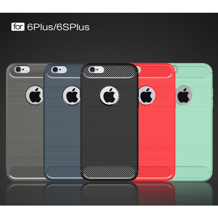 For iPhone 6 Plus & 6s Plus Brushed Texture Fiber TPU Rugged Armor Protective Case, For 6P & 6sP, For iPhone 6 Plus & 6s Plus