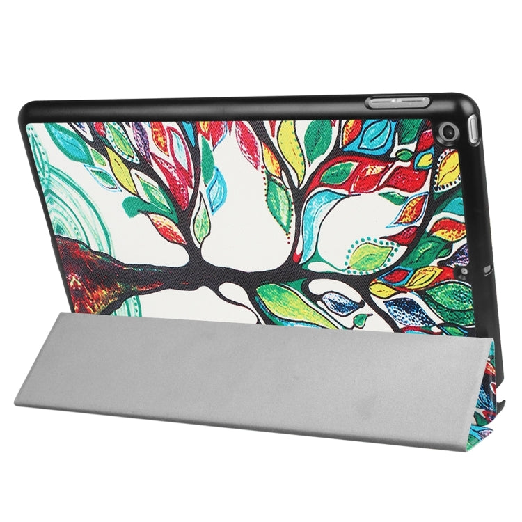 For iPad 9.7 (2018) & iPad 9.7 (2017) Cross Texture Painting  Pattern Horizontal Flip Leather Case with Three-folding Holder, IP7D1011A, IP7D1011B, IP7D1011C, IP7D1011D, IP7D1011E, IP7D1011F, IP7D1011G, IP7D1011H, IP7D1011J, IP7D1011K