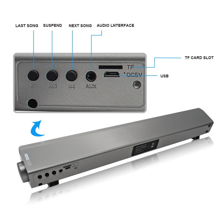 Soundbar LP-08 (CE0150) USB MP3 Player 2.1CH Bluetooth Wireless Sound Bar Speaker, CE0150 Silver, CE0150 Black, CE0150 Gold