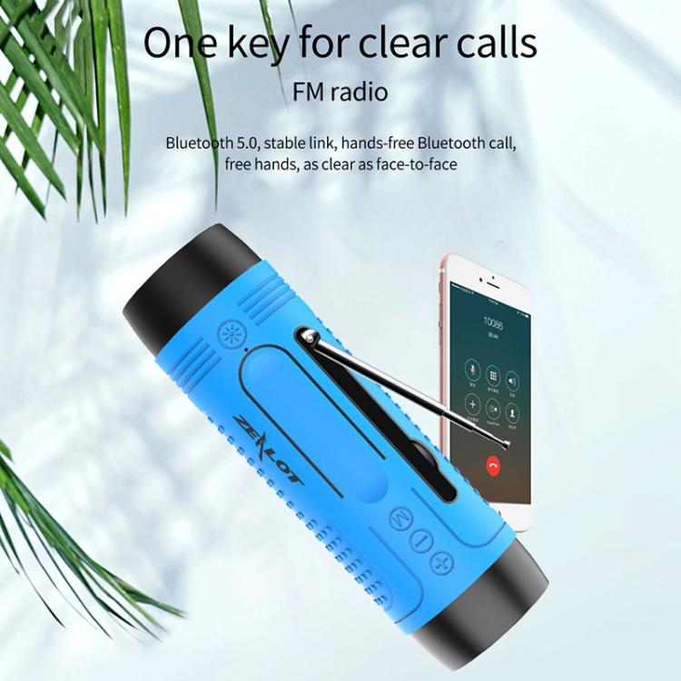 ZEALOT S1 Multifunctional Bass Wireless Bluetooth Speaker, Built-in Microphone, Support Bluetooth Call & AUX & TF Card & LED Lights