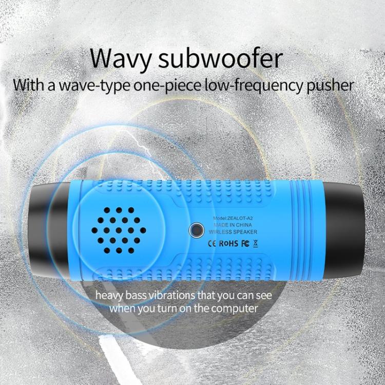 ZEALOT S1 Multifunctional Bass Wireless Bluetooth Speaker, Built-in Microphone, Support Bluetooth Call & AUX & TF Card & LED Lights