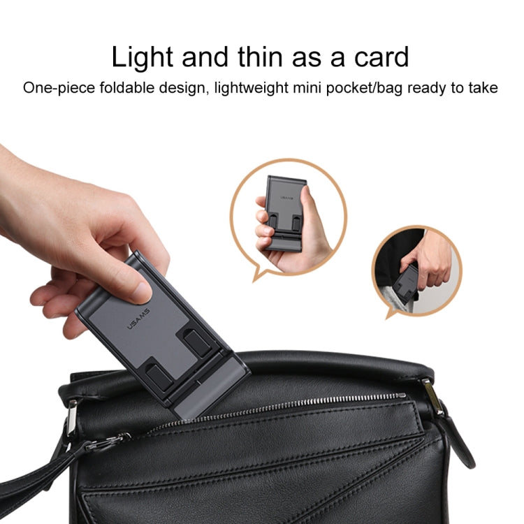 USAMS US-ZJ073 Retractable Folding Desktop Tablet Phone Holder, US-ZJ073