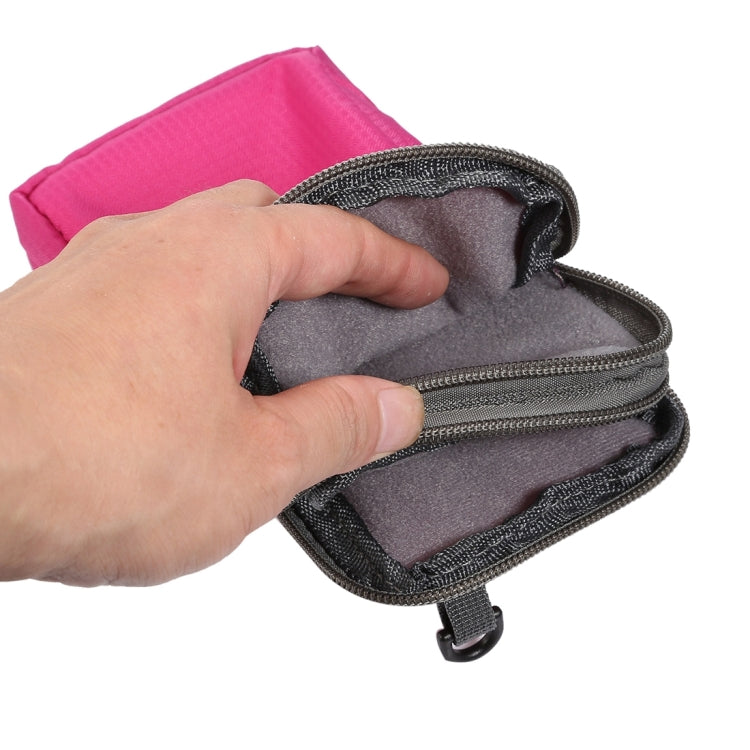 Universal Multi-function Plaid Texture Double Layer Zipper Sports Waist Bag / Shoulder Bag for iPhone X  & 7 & 7 Plus / Galaxy S9+ / S8+ / Note 8 / Sony Xperia Z5 / Huawei Mate 8, Size: 16.5 x 9.0 x 3.0cm