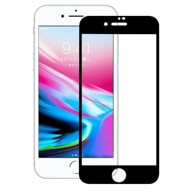 For iPhone 8 / 7 0.26mm 9H Surface Hardness 3D Explosion-proof Full Screen Carbon Fiber Soft Edges Tempered Glass Screen Film, For iPhone 8 / 7