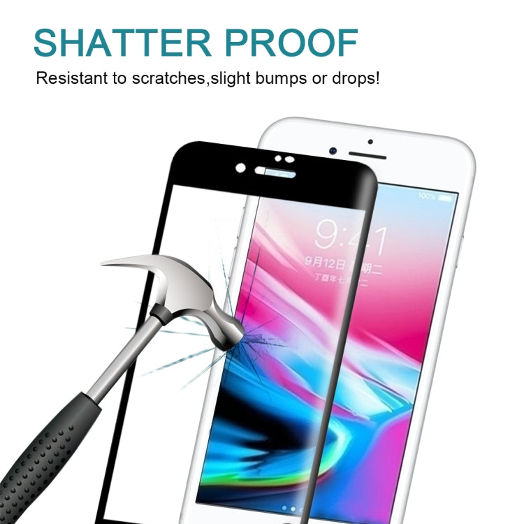 For iPhone SE 2020 / 8 / 7  0.3mm 9H Surface Hardness 4D Curved Full Screen Tempered Glass Screen Protector, For iPhone SE 2020 / 8 / 7(1 PC)