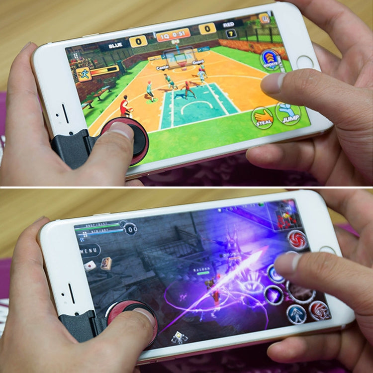 A9 Direct Mobile Clip Games Joystick Artifact Hand Travel Button Sucker with Ring Holder for iPhone, Android Phone, Tablet, A9 Silver, A9 Gold, A9 REd